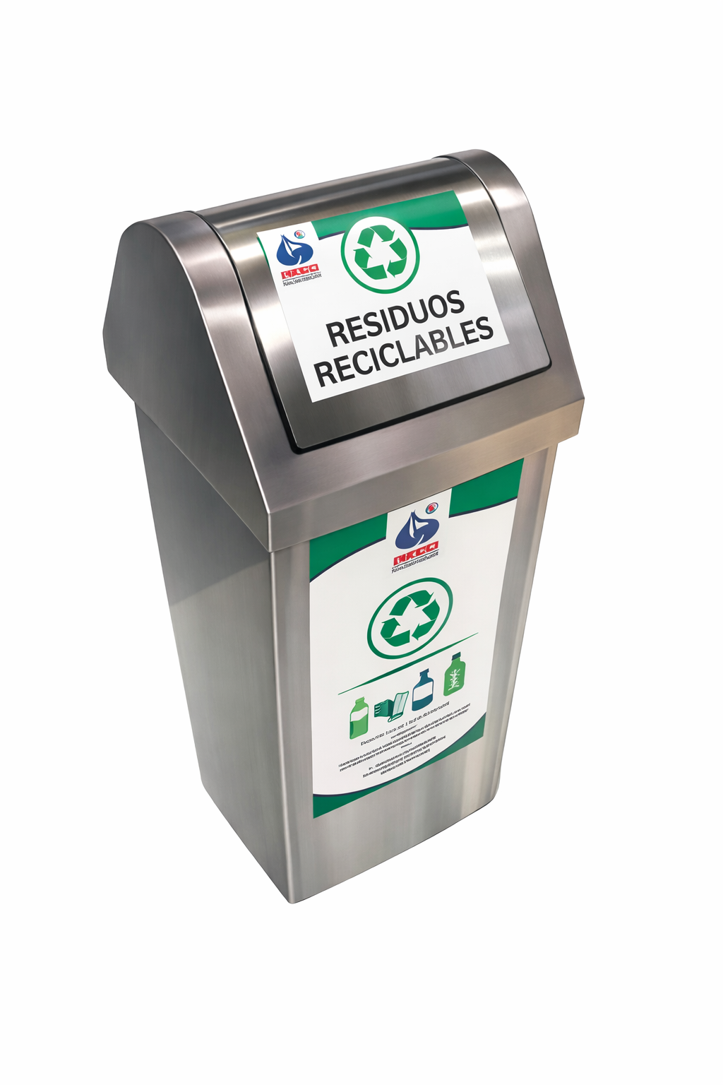 Caneca cuadrada tapa vaivén