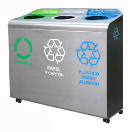 Punto ecológico en acero Inoxidable con ruedas