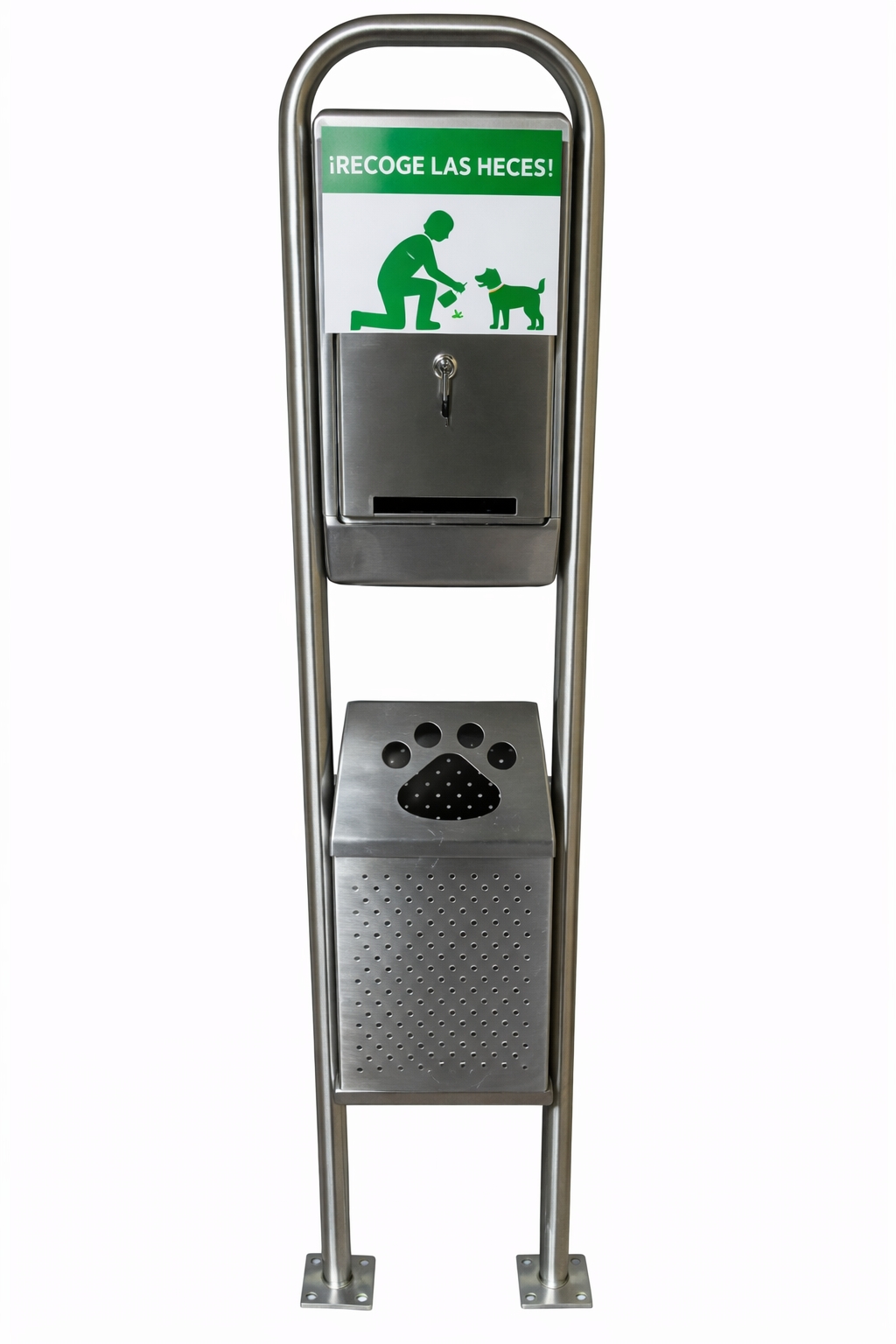 Caneca para desechos de mascotas en acero inoxidable