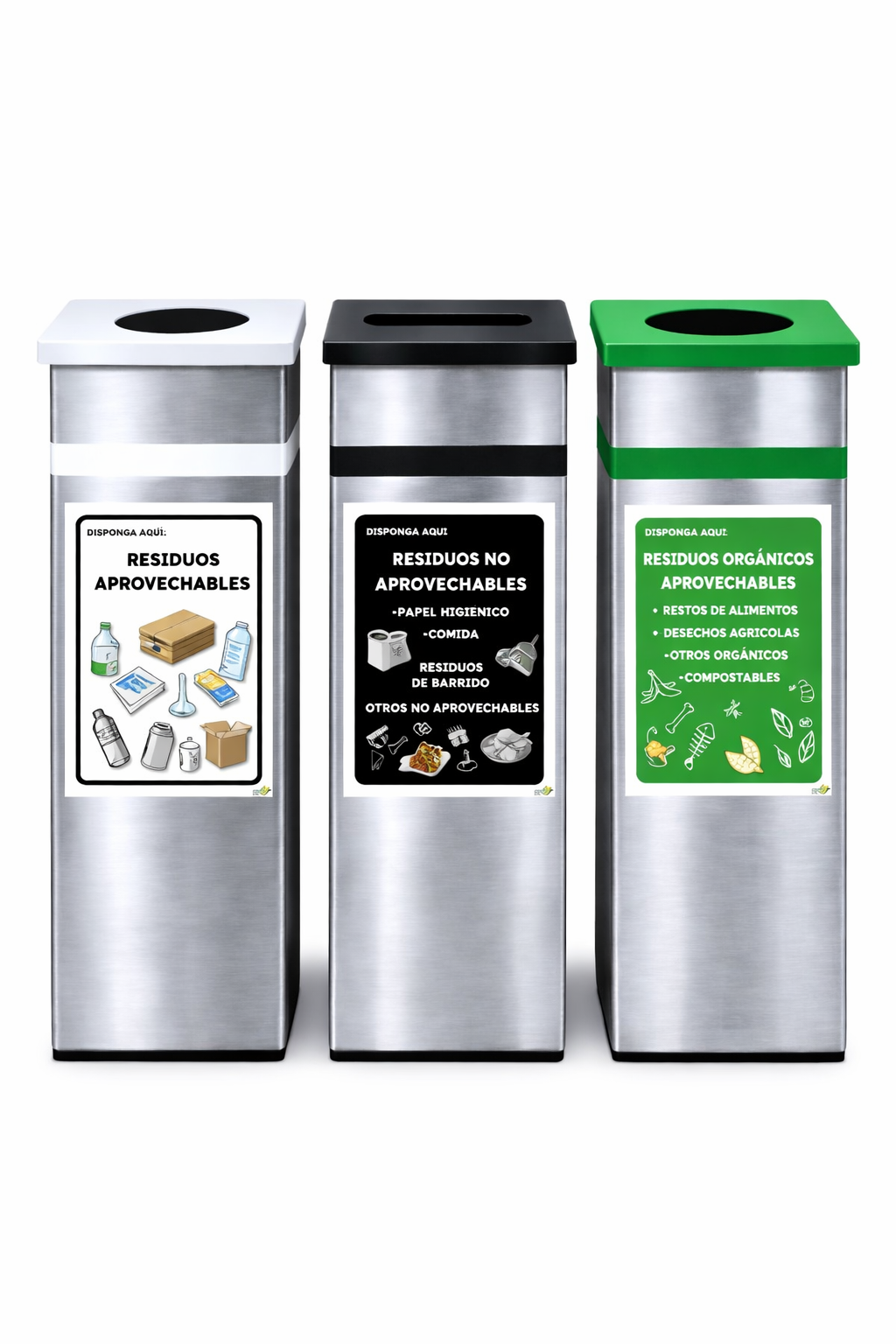 CANECA RECTANGULAR EN ACERO INOXIDABLE