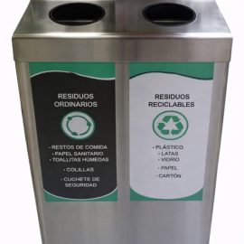 Punto ecológico para dos residuos