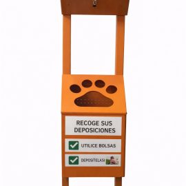 Caneca para desechos de mascotas en acero galvanizado